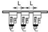OMRON C200HW-SRM21-V1 - Simultaneous Input Points and Installation Spacing - 4