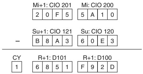 OMRON CP1E - Subtraction at (1) - 1