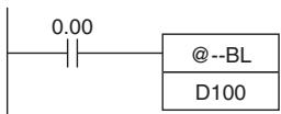 OMRON CP1E - - Operation of @--B(596)/@@BL(597) - 3