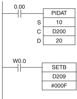 OMRON CP1E - - Interrupting PID Control to Perform Autotuning - 1
