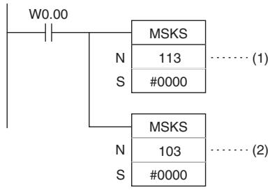 OMRON CP1E - Examples for Input Interrupts - 1