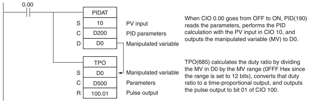 OMRON CP1E - Combining TPO(685) with PIDAT(191) - 1