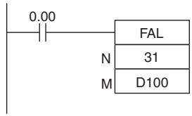 OMRON CP1E - - Generating a Non-fatal Error - 1
