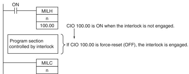 OMRON CP1E - - Controlling Interlock Status from a Programming Device - 2