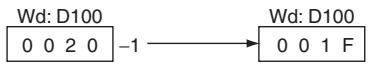 OMRON CP1E - Operation of @--(592)/@@L(593) - 2