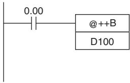 OMRON CP1E - - Operation of @ ++B(594)/@ ++BL(595) - 1