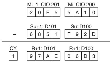 OMRON CP1E - Final Subtraction Result - 1