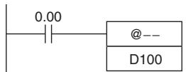 OMRON CP1E - Operation of @--(592)/@@L(593) - 1