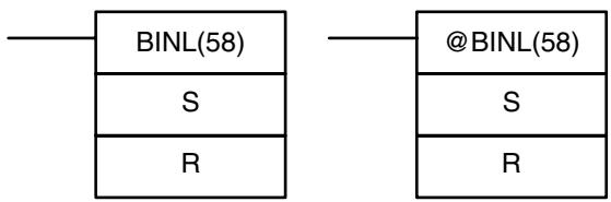 OMRON CPM1 - 7-20-3 DOUBLE BCD-TO-DOUBLE BINARY-BINL(58) - 1