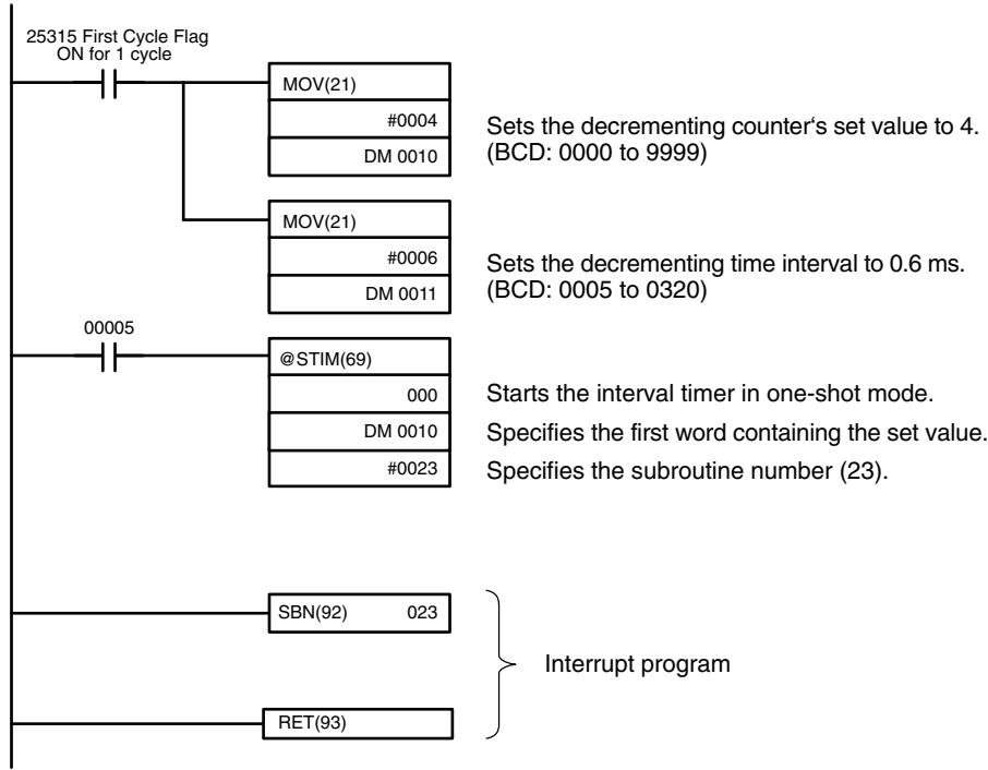 OMRON CPM1 - Application Example (One-shot Mode) - 1
