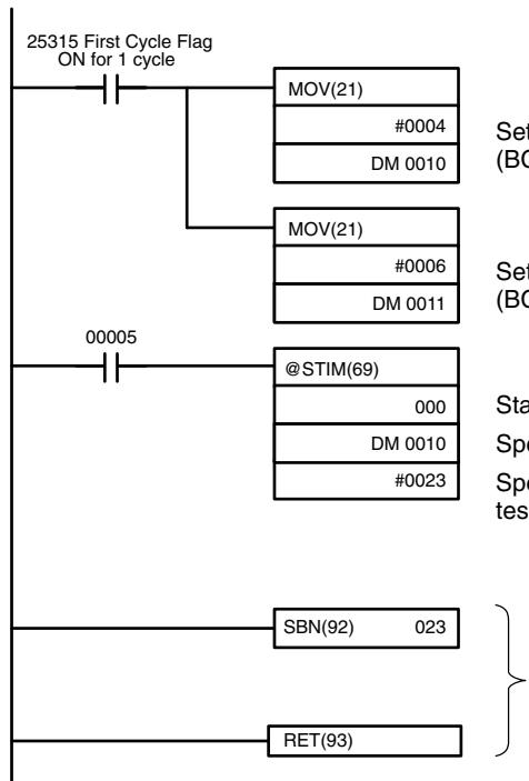 OMRON CPM1 - Application Example (One-shot Mode) - 1