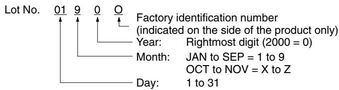 OMRON CPM1 - Interpreting Lot Numbers - 1