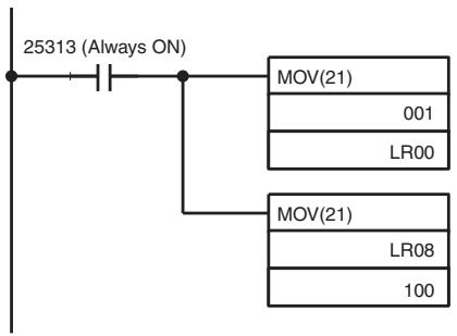 OMRON CQM1H-CPU - Application Example - 2