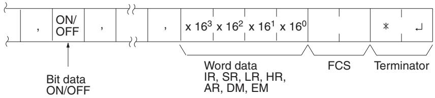 OMRON CQM1H-CPU - Response Format - 2