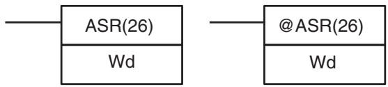 OMRON CQM1H-CPU - 5-17-4 ARITHMETIC SHIFT RIGHT - ASR(26) - 1