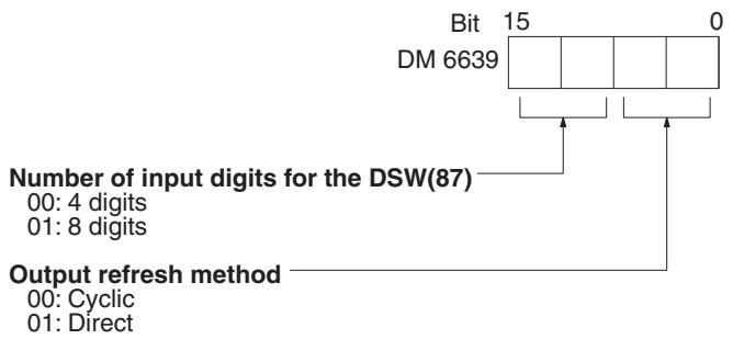 OMRON CQM1H-CPU - 1-3-8 DSW(87) Input Digits and Output Refresh Method - 1