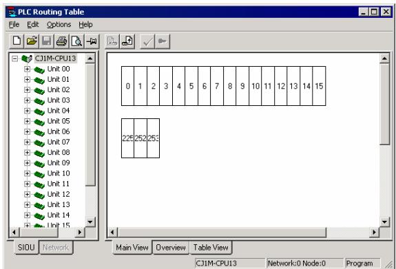 OMRON CX-ONE - Vérification de la non-configuration de la table de routage - 5