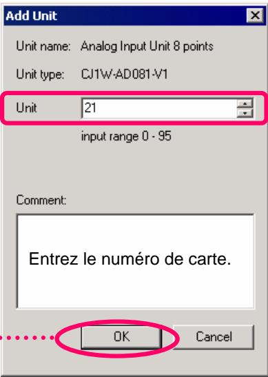 OMRON CX-ONE - Création d'une configuration de carte - 7