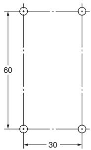 OMRON D4BS - Mounting Dimensions (M5) - 1