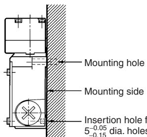 OMRON D4BS - Mounting Dimensions (M5) - 3