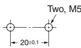 OMRON D4BS - Operating Key Mounting Dimensions - 1