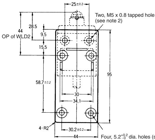 OMRON D4C - Special Mounting Plates (Plates are not provided with Limit Switches.) - 5