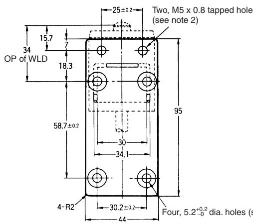 OMRON D4C - Special Mounting Plates (Plates are not provided with Limit Switches.) - 2