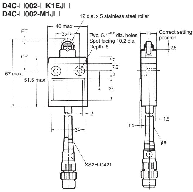 OMRON D4C - Pre-wired Models - 2
