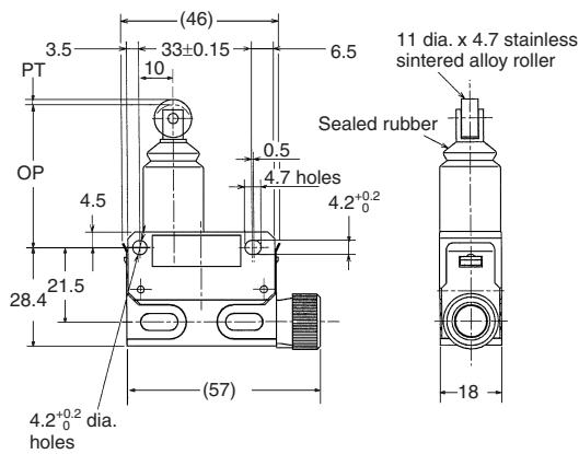 OMRON D4E-N - Sealed Roller Plunger - 2