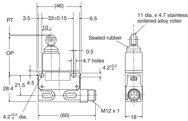 OMRON D4E-N - Sealed Roller Plunger - 2