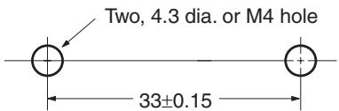 OMRON D4E-N - Mounting Holes - 1
