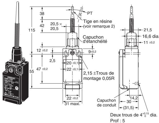 OMRON D4N - Modèles à 1 conduit - 8