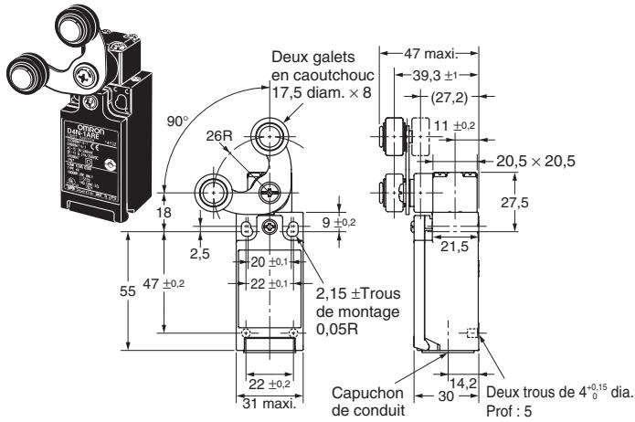 OMRON D4N - Modèles à 1 conduit - 2