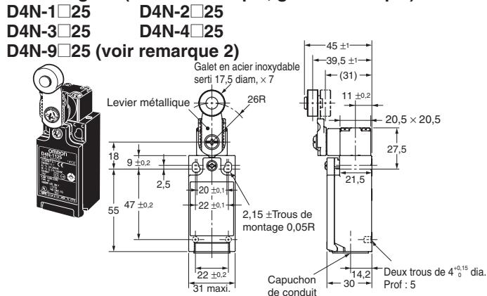 OMRON D4N - Modèles à 1 conduit - 2