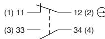 OMRON D4N - Disposition des contacts - 3