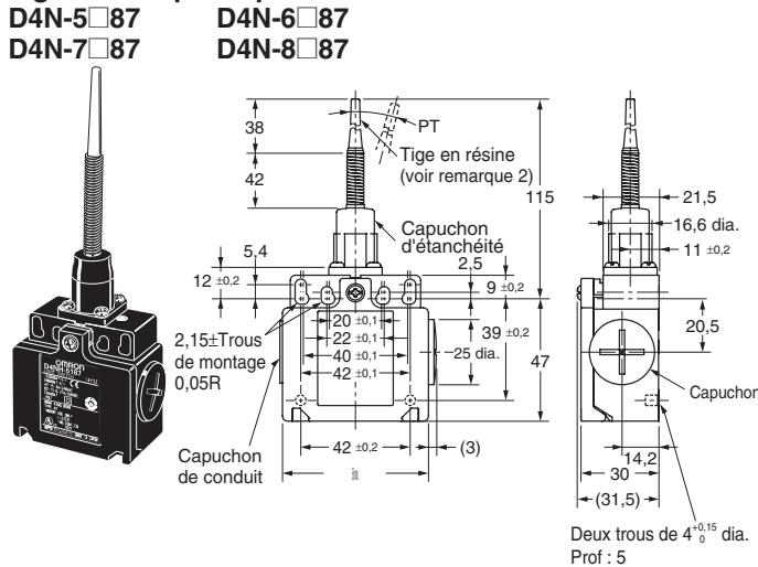 OMRON D4N - Modèles à 2 conduit - 6