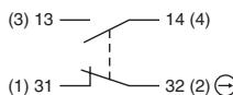 OMRON D4N - Disposition des contacts - 5