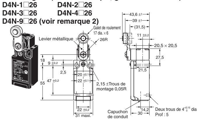 OMRON D4N - Modèles à 1 conduit - 4