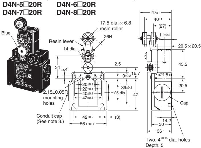 OMRON D4N-R - 2-conduits Models - 1