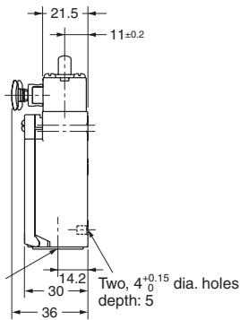 OMRON D4N-R - Dimensions (Unit: mm) - 4