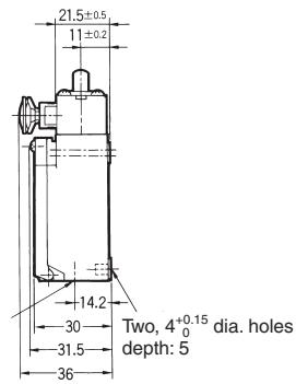 OMRON D4N-R - Dimensions (Unit: mm) - 2