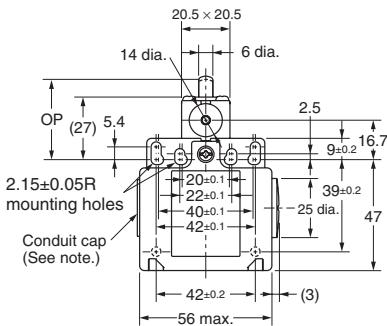 OMRON D4N-R - Dimensions (Unit: mm) - 7