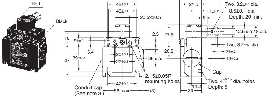 OMRON D4NH - Shaft Type with 2 Conduits - 1