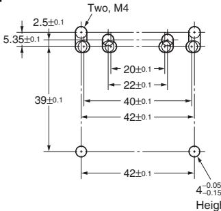 OMRON D4NH - Switch Mounting Holes - 2