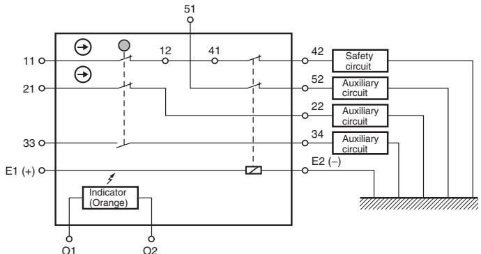 OMRON D4NL - Circuit Connection Example - 1