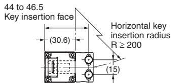 OMRON D4NS - With Operation Key Inserted (Relationship between Insertion Radius and Insertion Hole) - 2