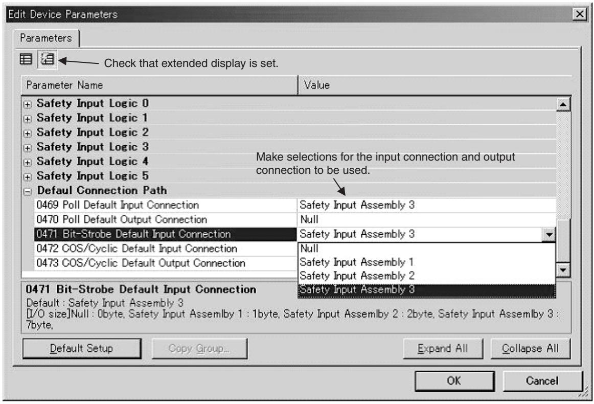 OMRON DEVICENET SAFETY - Using a Standard Master That Cannot Actively Change the Default Standard I/O Assembly Data - 1