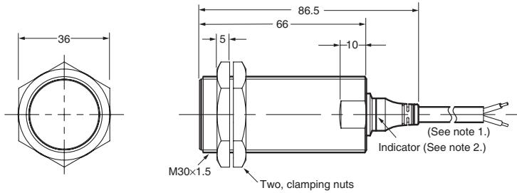 OMRON E2A - Pre-wired Models (Non-shielded) - 9