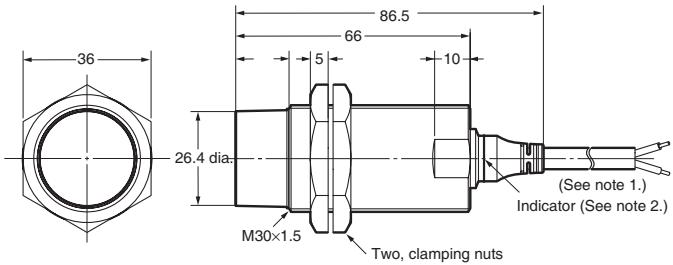 OMRON E2A - Pre-wired Models (Non-shielded) - 13