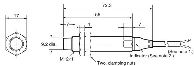 OMRON E2A - Pre-wired Models (Non-shielded) - 11